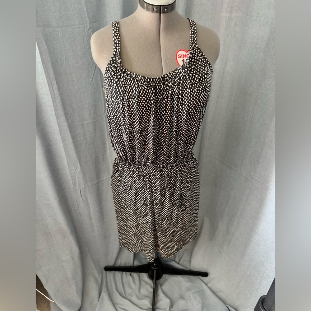 LOFT Black and White Mini Dress